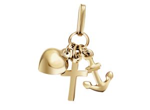 4048494043048 - Ketten-Anhänger FIRETTI Schmuck Geschenk Gold 375 Halsschmuck Anhänger Halskette LIEBE Schmuckanhänger Gr Gelbgold 375 047 g gelb (gelbgoldfarben) Damen Anhänger zu Hoodie Kleid Shirt Jeans Sneaker Anlass Geburtstag Weihnachten