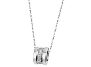 4048494953378 - Kette mit Anhänger FIRETTI Schmuck Geschenk Silber 925 Halsschmuck Halskette Ankerkette Halsketten Gr Silber 925 (Sterlingsilber) Länge 45 cm silberfarben (silberfarben kristallweiß) Damen Ketten mit Anhänger Zirkonia (synth)