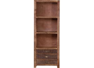 4048559415490 - Bücherregal Oriental Regale Gr B H T 67 cm x 180 cm x 42 cm 3 St beige (natur) Bücherregale Regale im Lodge-Stil aus Massivholz Mango