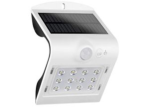 4048599114605 - LED Solar Wandleuchte Außenleuchte MINI Fassadenbeleuchtung Weiß 145x96cm