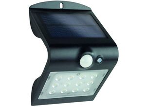 4048599114612 - - led Solar Wandleuchte Außenleuchte mini Fassadenbeleuchtung Schwarz 145x96cm