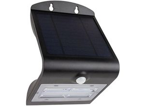 4048599114629 - - led Solar Wandleuchte Außenleuchte kleine Fassadenbeleuchtung Schwarz 21x14cm