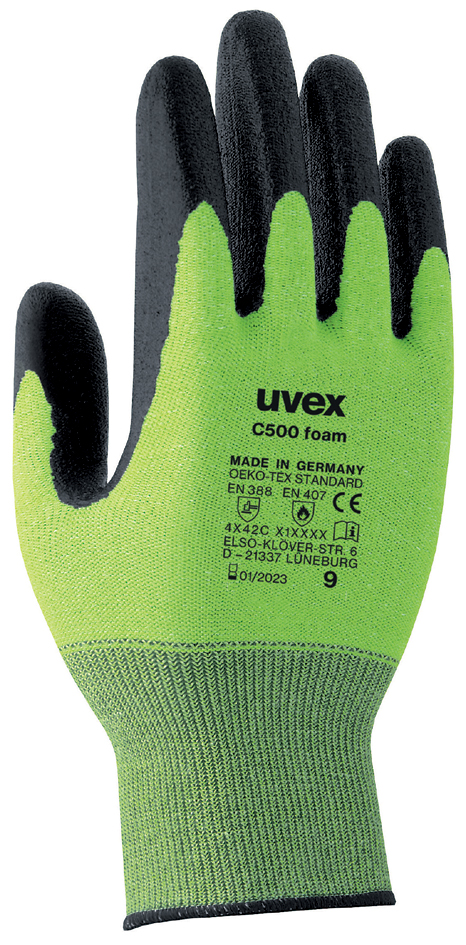 4048612015131 - C500 foam 6049410 Schnittschutzhandschuh Größe (Handschuhe) 10 en 397 1 Paar - Uvex