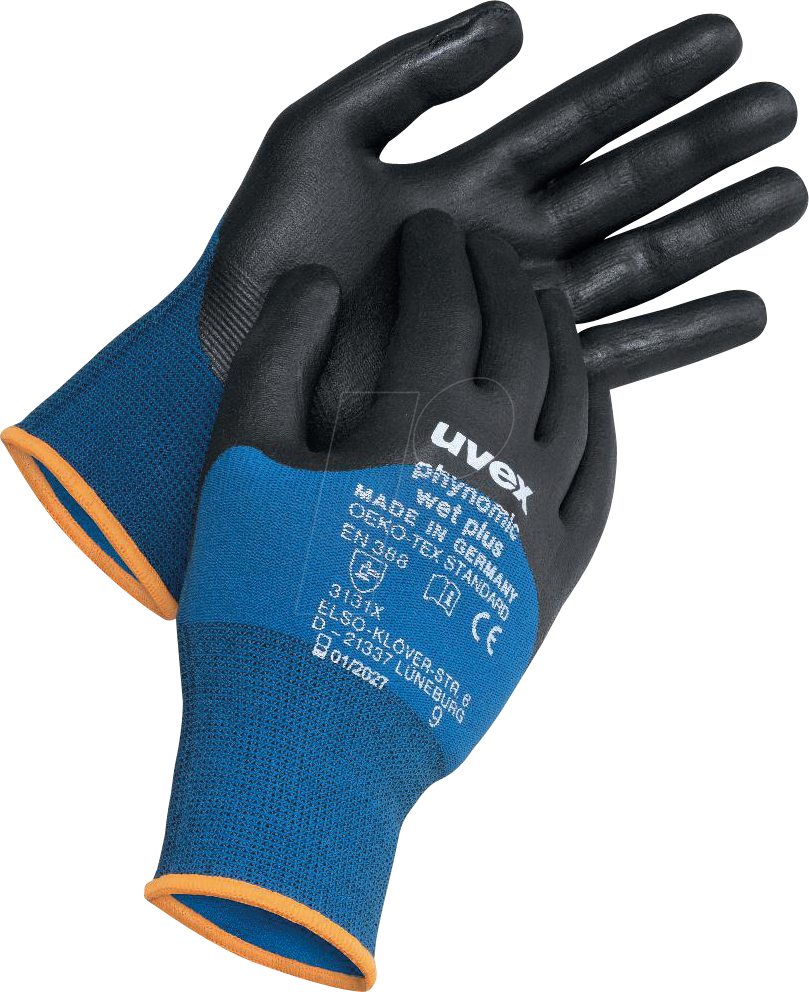 4048612036228 - uvex phynomic wet plus 6006109 Arbeitshandschuh Größe (Handschuhe) 9 EN 388 1 Paar