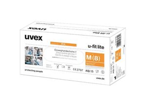 4048612121221 - uvex u-fit lite 6016809 100 St Einweghandschuh Größe (Handschuhe) L EN 4202003+A12009 EN 374-1