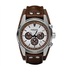 4048803326831 - Chronograph FOSSIL COACHMAN CH2565 Armbanduhren braun Herren Hochzeitsmode Quarzuhr Armbanduhr Herrenuhr Stoppfunktion Datum Lederarmband