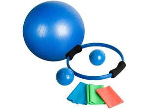 4048821001222 - 7-teiliges Yoga-Set Gymnastikball Pilates-Ring - Movit