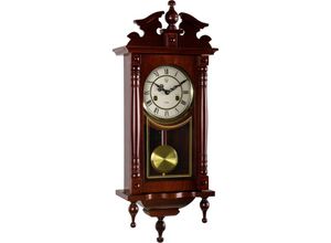 4048821004254 - STILISTA® Retro Vintage mechanische Wanduhr Orpheus Mahagoni 75 cm x 295 cm x 15 cm Regulator Pendeluhr antik Holz