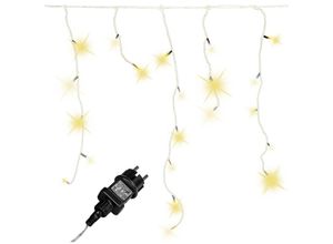 4048821568480 - VOLTRONIC® Lichterkette - 5m 200 LED IP44 für Außen mit Strom 5m Netzkabel Warmweiß - LED Kupferdraht Eisregen Leuchtkette Balkon Garten