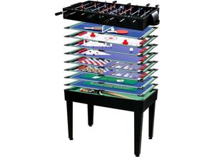 4048821603280 - GAMES PLANET® Multigame Spieletisch Mega 15 in 1 inkl komplettem Zubehör Spieltisch mit Kickertisch Billardtisch Tischtennis Speed Hockey