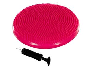 4048821630637 - Movit® Balancekissen - Orthopädisch Ø 33 cm mit Nopen Pumpe Rund für Physiotherapie Reha Gymnastik Yoga Pink - Ballsitzkissen