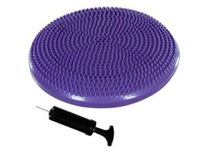 4048821630651 - Movit® Balancekissen - Orthopädisch Ø 33 cm mit Nopen Pumpe Rund für Physiotherapie Reha Gymnastik Yoga Lila - Ballsitzkissen