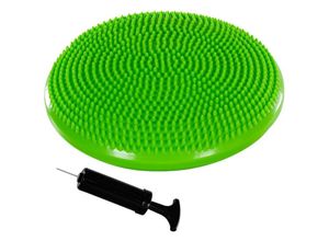 4048821630668 - Movit® Balancekissen - Orthopädisch Ø 33 cm mit Nopen Pumpe Rund für Physiotherapie Reha Gymnastik Yoga Grün - Ballsitzkissen