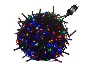 4048821712951 - VOLTRONIC® Lichterkette - 5m 50 LED IP44 für Außen mit Strom 5m Netzkabel Wetterfest Bunt - LED Kupferdraht Balkon Garten Weihnachten