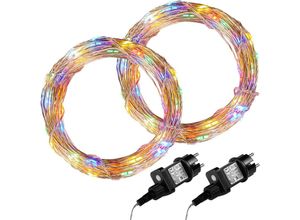 4048821770302 - 2Set 50 led Lichterkette Draht bunt Adapter - Voltronic