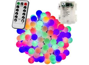 4048821770388 - VOLTRONIC® 50 LED Lichterkette Party bunt Batt FB