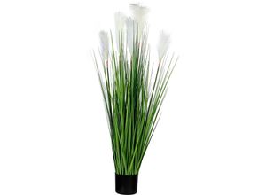 4048821841019 - PLANTASIA® Federgras 120cm weiße Blume Kunstpflanze