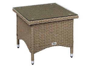 4048821842740 - STILISTA® Beistelltisch Polyrattan eckig 50x50cm creme