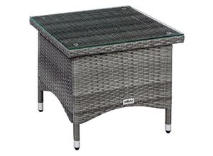 4048821842757 - STILISTA® Beistelltisch Polyrattan eckig 50x50cm grau