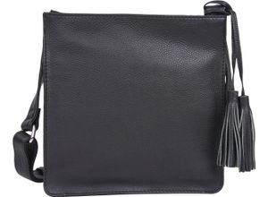 4048835082347 - GERRY WEBER Schultertasche Leder Reißverschluss Anhänger Logoprägung für Damen schwarz