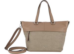 4048835166504 - GERRY WEBER Shopper Kunstleder Reißverschluss uni für Damen beige