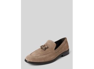 4048835181507 - Loafers aus Leder mit Label-Detail