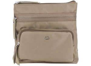 4048835195535 - GERRY WEBER Schultertasche Reißverschluss Emblem für Damen beige