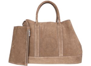 4048835203216 - BOGNER Henkeltasche Theresa Wildleder Taschenboden-Nieten für Damen braun