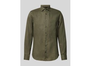 4048872606926 - Slim Fit Leinenhemd mit Kentkragen