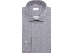 4048872611876 - Businesshemd Slim-Fit Kent-Kragen 1 1-Arm für Herren grau 38