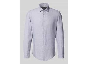 4048872798935 - Slim Fit Business-Hemd aus Leinen mit Kentkragen