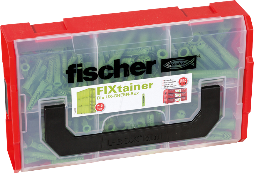 4048962219883 - fischer FixTainer - UX-Green-Box 532894 Universaldübel-Sortiment Ø 6 8 10 mm 35 50 60 mm 210 Stück