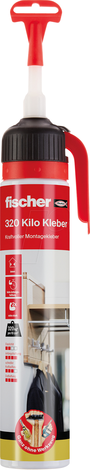 4048962324518 - fischer 320-Kilo-Kleber Inhalt 200 ml VE 6 Stk Endfestigkeit 32 kg cm²