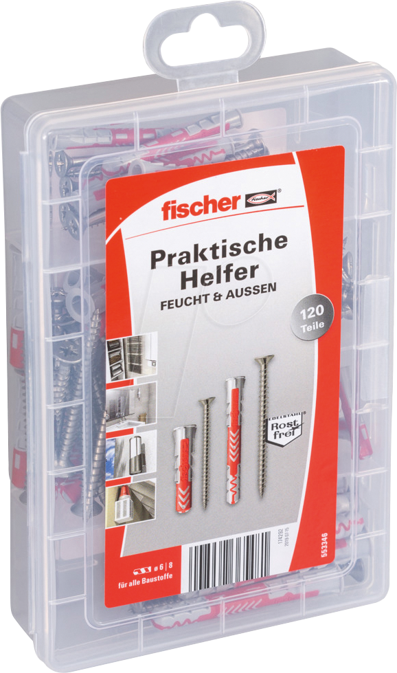 4048962365481 - DuoPower Praktische Helfer Edelstahl 120-tlg - Fischer 4048962365481 - DuoPower Praktische Helfer Edelstahl 120-tlg - Fischer