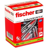 4048962402711 - fischer DuoSeal 6x38 S PH TX A2 2K Dübel mit Schrauben Ø 6 mm x 38 mm 50 Stück