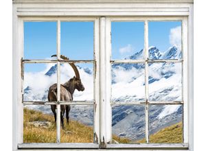 4049009083238 - Wandsticker QUEENCE Steinbock weiß T01cm Wandtattoos Wandsticker Wandbild selbstklebend 3D Fenster Steinbock 4049009083238 - Wandsticker QUEENCE Steinbock weiß T01cm Wandtattoos Wandsticker Wandbild selbstklebend 3D Fenster Steinbock