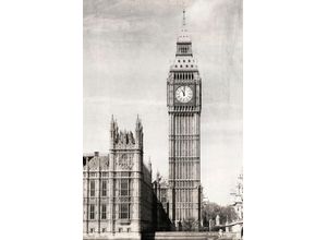 4049009086734 - Acrylglasbild QUEENCE Big Ben Bilder Gr B H T 60 cm x 90 cm x 24 cm schwarz Acrylglasbilder Bilder