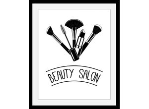 4049009089056 - Bild QUEENCE Beauty Salon Bilder Gr B H T 50 cm x 70 cm x 3 cm schwarz Kunstdrucke Bilder in 3 Größen gerahmt