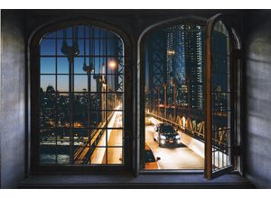 4049009097020 - Wandsticker QUEENCE Stadt bei Nacht Wandtattoos Gr B H 60 cm x 40 cm Geographie bunt Wandtattoos und Wandsticker