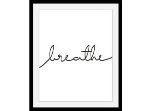 4049009105305 - Bild QUEENCE Breathe Bilder Gr B H T 50 cm x 70 cm x 3 cm schwarz Kunstdrucke Bilder in 3 Größen gerahmt