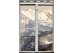 4049009111825 - Wandsticker QUEENCE Berge Wandtattoos Gr B H T 40 cm x 60 cm x 01 cm Natur weiß Wandtattoos Natur