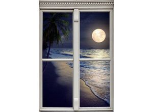 4049009112341 - Wandsticker QUEENCE Vollmond Wandtattoos Gr B H T 40 cm x 60 cm x 01 cm Natur bunt Wandtattoos Natur