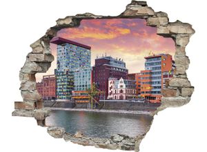 4049009119456 - Wandtattoo QUEENCE Düsseldorf Wandtattoos Gr B H T 60 cm x 50 cm x 01 cm Geographie bunt Wandtattoos und Wandsticker