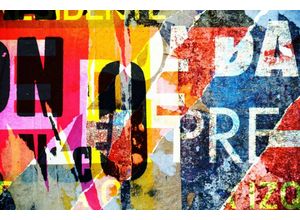 4049009354017 - Acrylglasbild QUEENCE Papierstücke bunt (farbe bild(er) bunt) B120cm H80cm T24cm Bilder Fine Art-Print in Galeriequalität