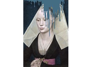 4049009354291 - Acrylglasbild »Nonne mit Farbklecks« Kunst-Gemälde-Frau-Bilder von Frauen-Historische Persönlichkeiten-Formen-Religion-Kirche Fine Art-Print in Galeriequalität