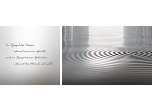 4049009357896 - Leinwandbild QUEENCE Wasser Bilder Gr B H T 100 cm x 40 cm x 2 cm grau Leinwandbilder Bilder 2er-Set