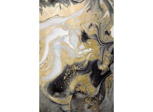 4049009360544 - Acrylglasbild QUEENCE Abstrakte Kunst Bilder Gr B H T 60 cm x 90 cm x 24 cm Acrylglasbild goldfarben (goldfarben marmoriert) Acrylglasbilder Bilder in Marmor-Optik