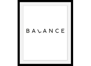 4049009360575 - Bild QUEENCE Balance Bilder Gr B H T 50 cm x 70 cm x 3 cm schwarz Kunstdrucke Bilder in 3 Größen gerahmt