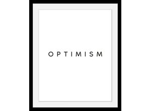 4049009363033 - Bild QUEENCE Optimism Bilder Gr B H T 30 cm x 40 cm x 3 cm schwarz Kunstdrucke Bilder in 3 Größen gerahmt