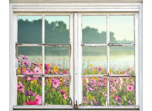4049009363415 - Wandsticker QUEENCE Blumenwiese Wandtattoos Gr B H T 40 cm x 60 cm x 01 cm Natur bunt Wandtattoos Natur